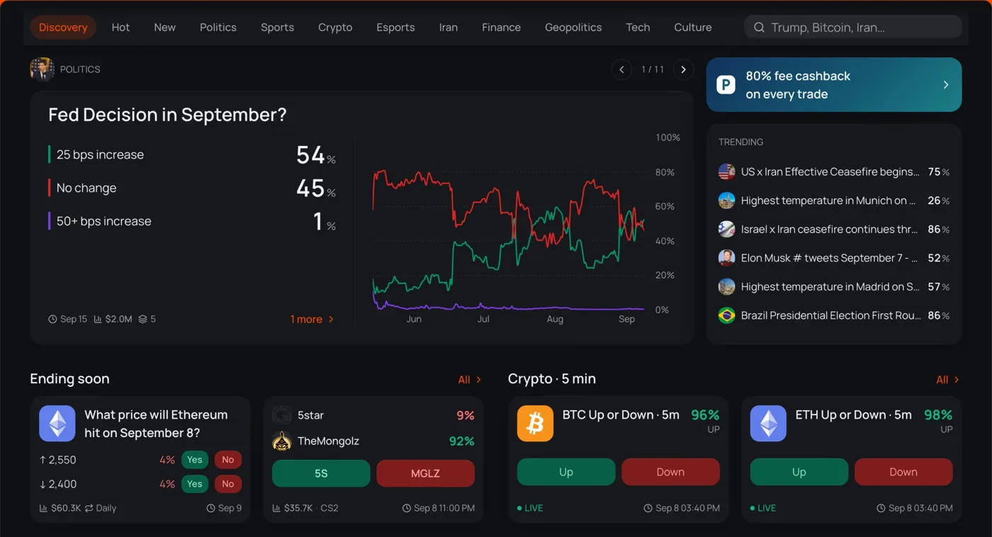 The Pulse Market terminal — our flagship